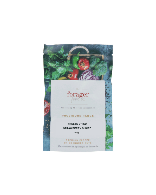 FORAGER FOOD CO. FREEZE DRIED STRAWBERRY SLICED - 100G