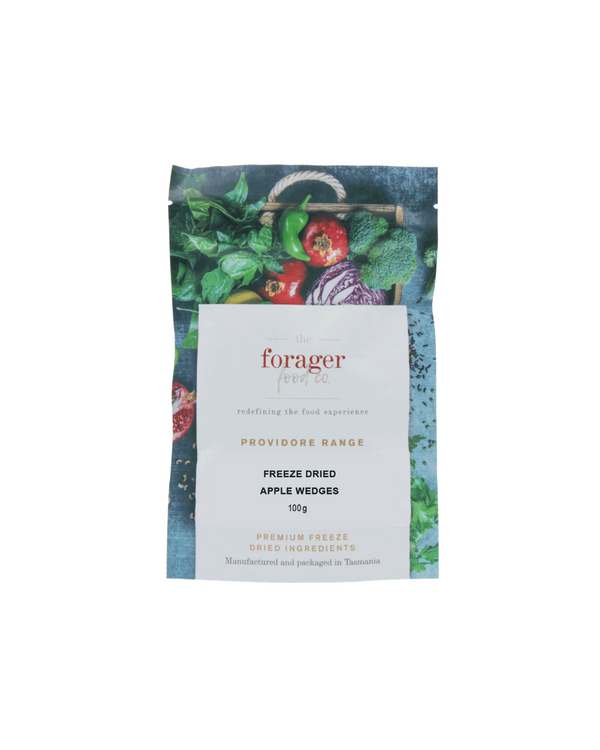 FORAGER FOOD CO. FREEZE DRIED APPLE WEDGES - 100G