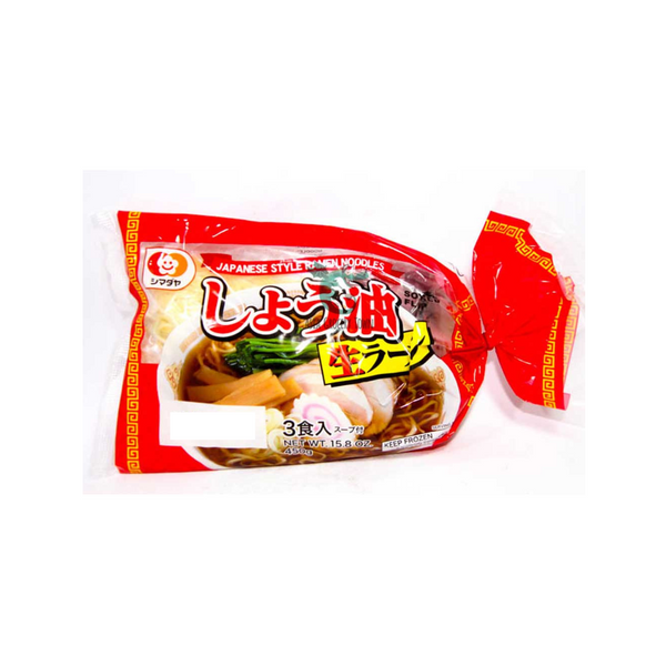 SHIMADAYA Frozen Shoyu Ramen Noodles With Soup Stock 489g