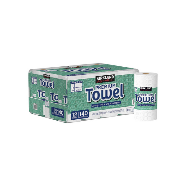 KIRKLAND SIGNATURE 2ply White Paper Towels 12pk