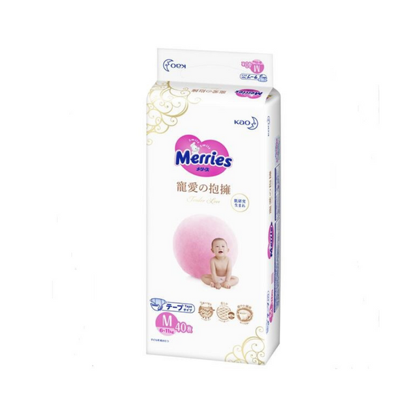 Kao Merries溫柔愛膠帶尿布中型（6kg-11kg）40pc