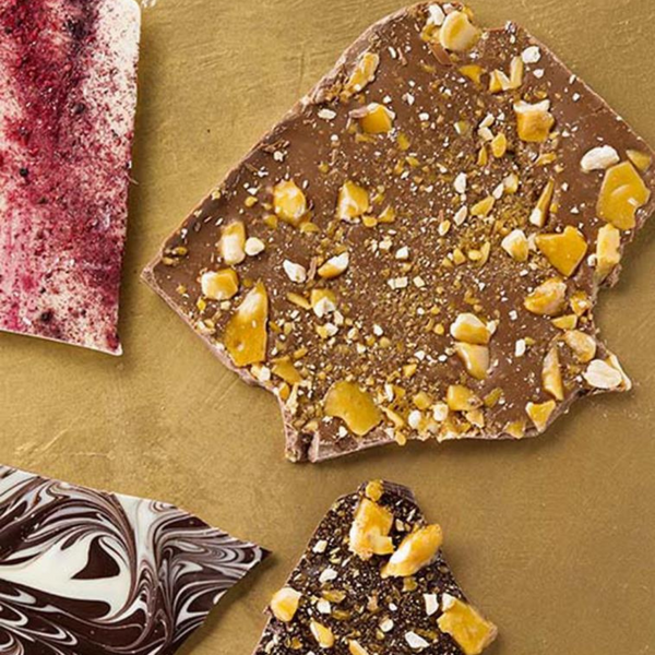 Milk Chocolate + Peanut Brittle Bark 100g x 6pk